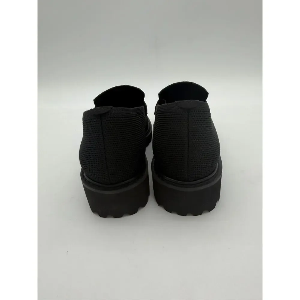 Vivaia Francesca Platform Chunky Heel Penny Minimalist Preppy Black Loafer 6.5